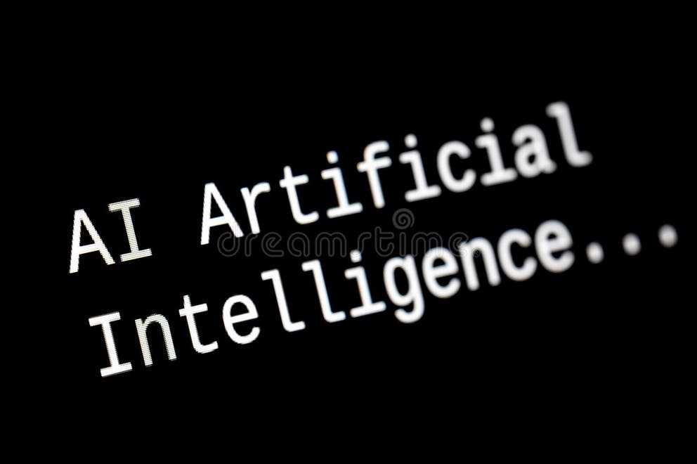 PC Screen and Artificial Intelligence. Stock Photo - Image of computing ...