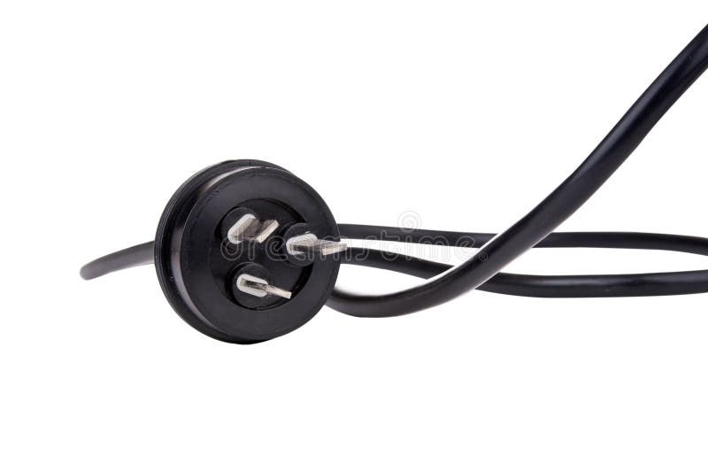 Black Electrical Cord And Plug stock image