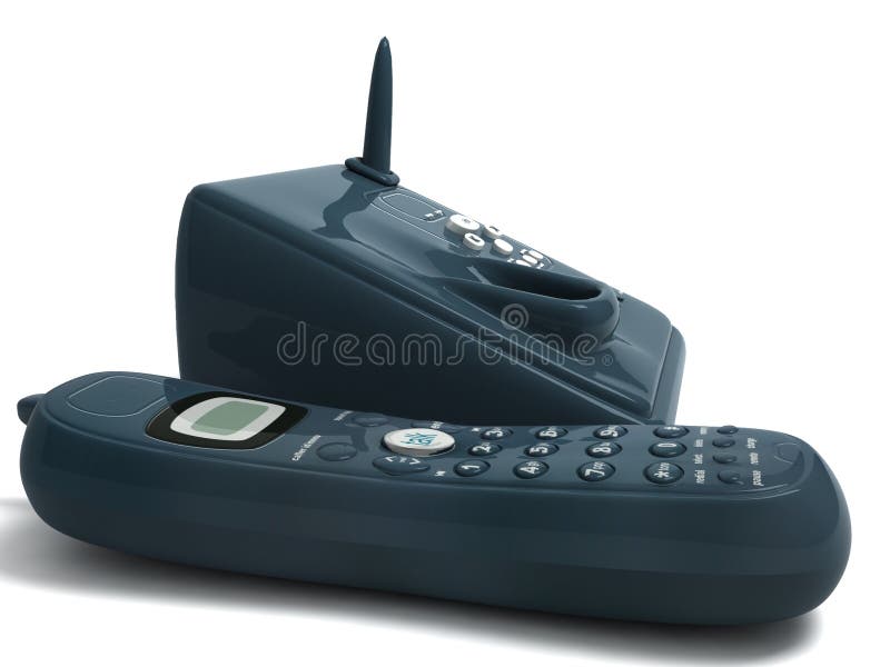 Black cordless phone