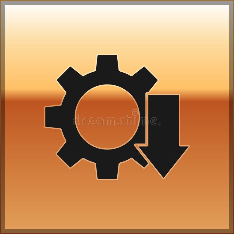 Black Cost Reduction Icon Isolated on Black Background. Abstract Banner