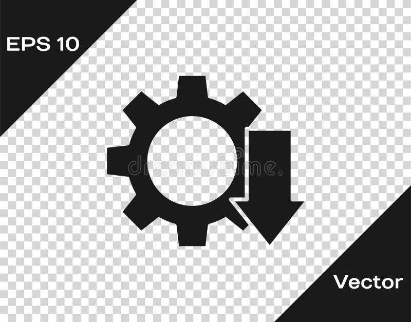 Black Cost Reduction Icon Isolated on Transparent Background. Vector