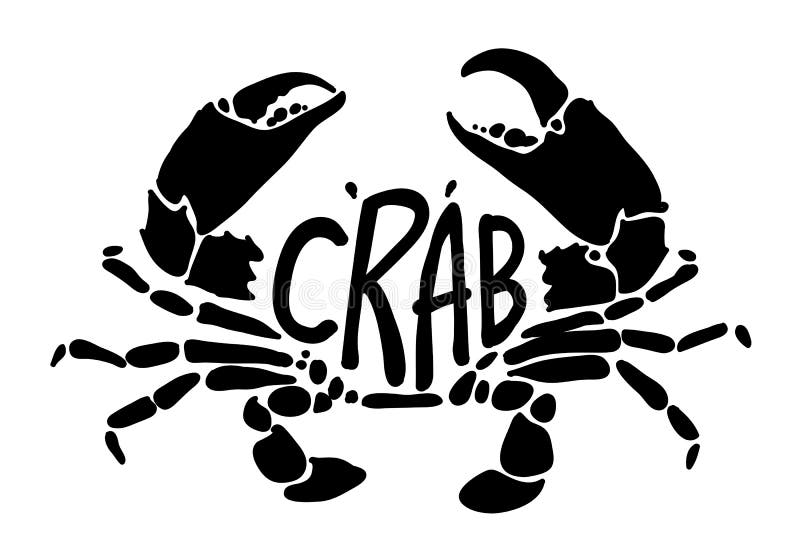 Clip art black crab on white background, EPS 10. Clip art black crab on white background, EPS 10