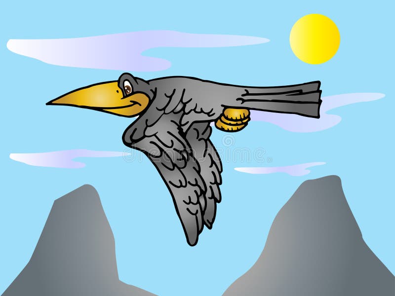 Black Crow vector illustration