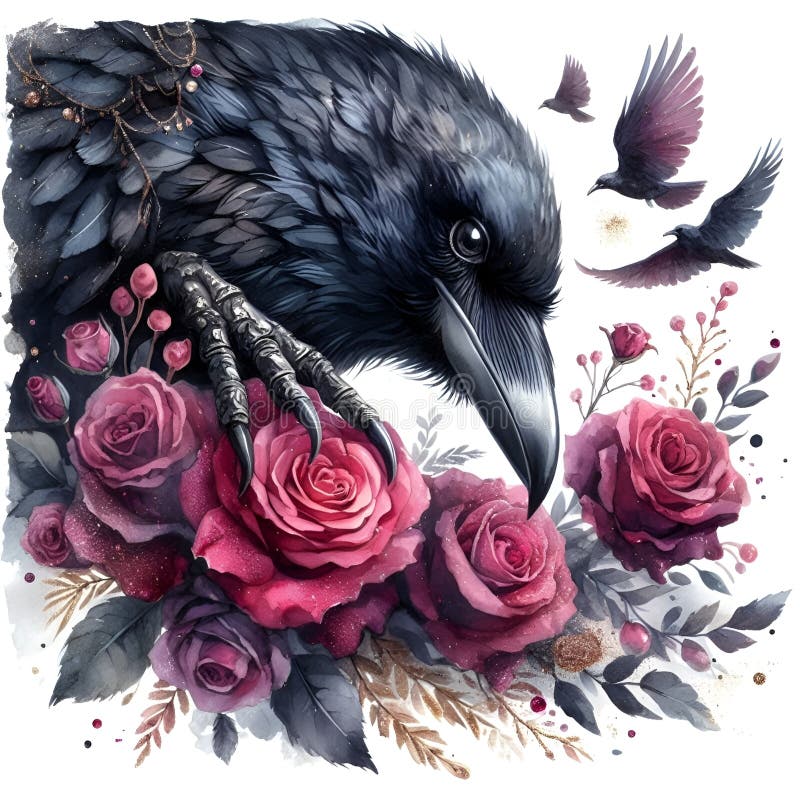 Black crow stock illustration