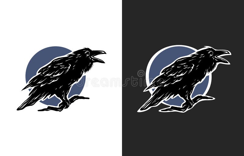 Black Crow, two options. royalty free illustration