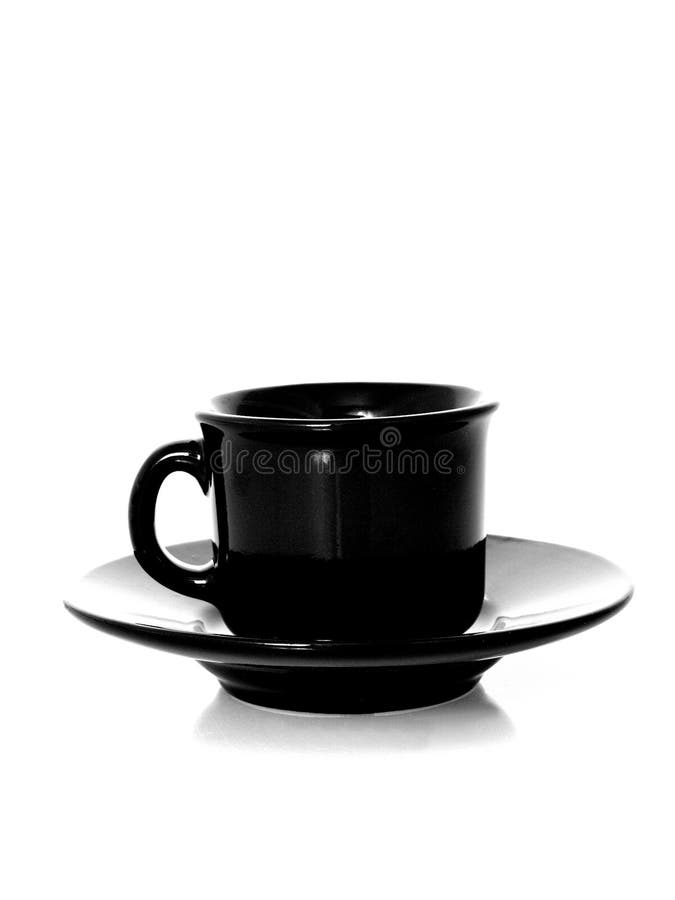 Black Cup, Saucer Snd Spoon Stock Photo Image of ceramic, coffee