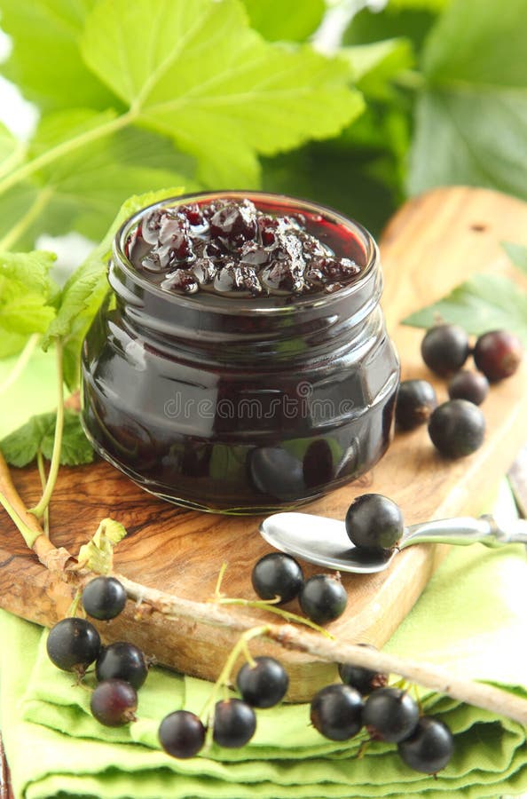 Black current jam stock image. Image of black, nutrition 32553309