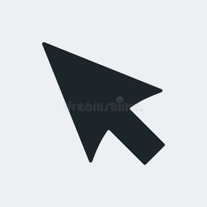 Black cursor arrow stock vector. Illustration of arrowhead - 118682454