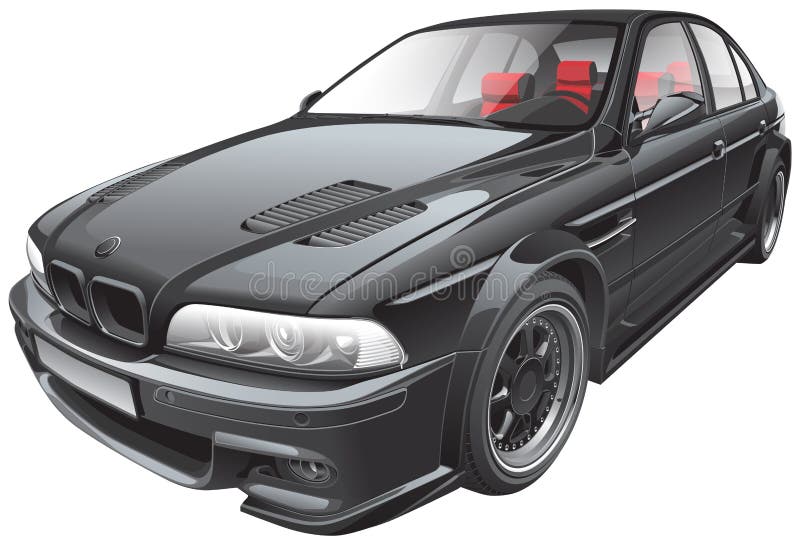 Black custom car stock illustration Black custom car stock illustration