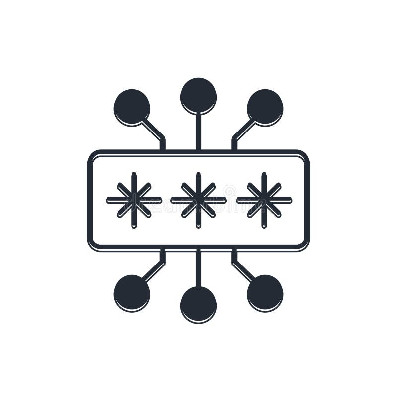 Black Cyber security icon isolated on white background. Closed padlock on digital circuit board. Safety concept. Digital vector illustration