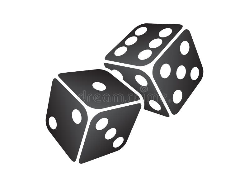 Black dice vector illustration
