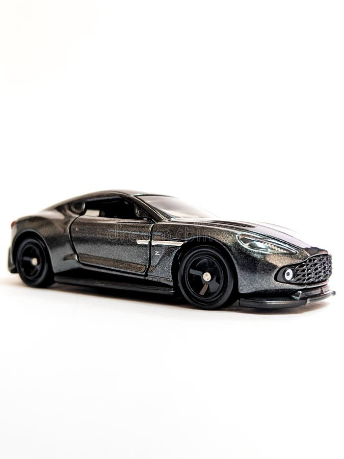 Car Toy Diecast on the White Background , Top View(clipping Path) Stock