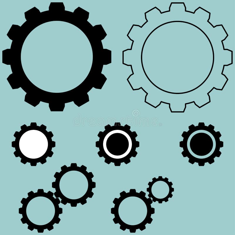 Simple Gear stock illustration. Illustration of small 12307425