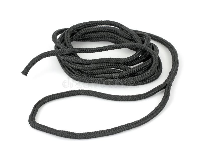 Black dock line rope stock photo. Image of white, boat 15087614