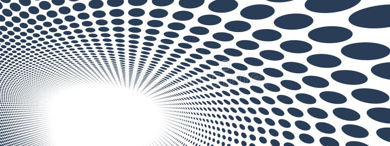Black dots in 3D perspective vector abstract background, monochrome dotted pattern cool design, wave stream of science technology stock illustration