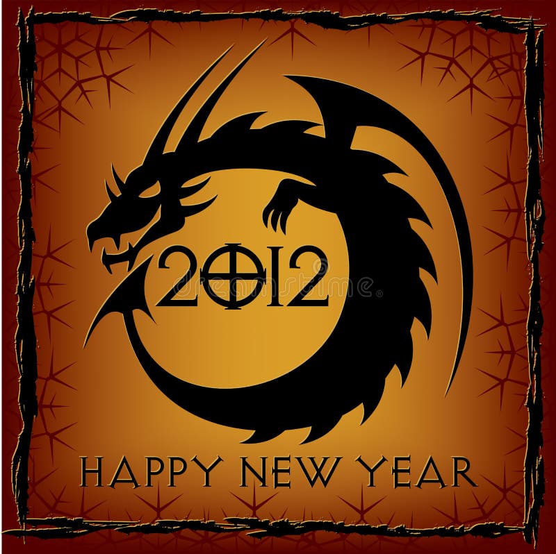 Black Dragon. 2012 New Year Card