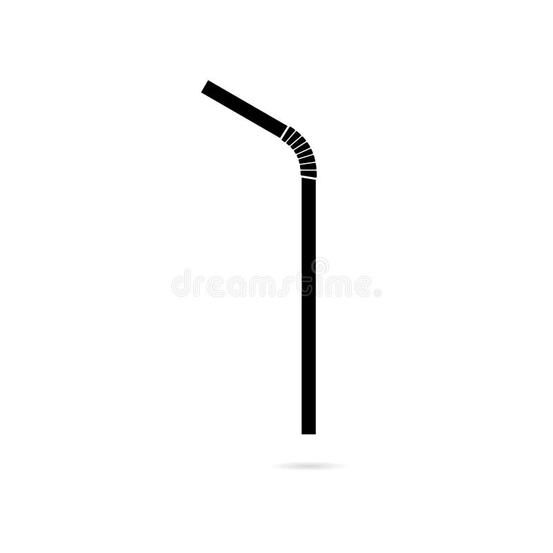 Drinking straw icon logo stock vector. Illustration of black - 120769100