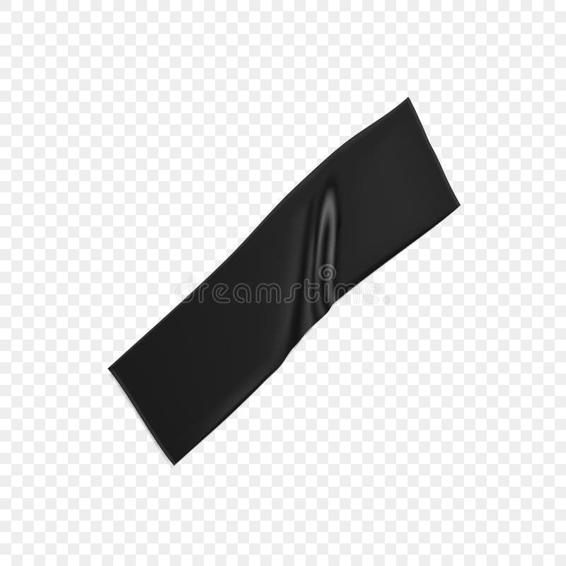 Adhesive or insulation black tape piece 3d Vector Image