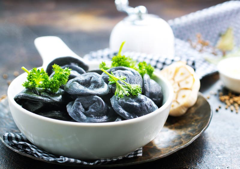 Black dumplings stock photo. Image of natural, flour - 105624600