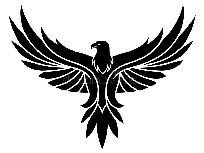 Black eagle emblem stock vector. Illustration of stylized - 128836678