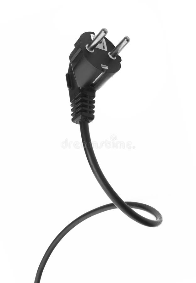 Black electric cable stock photography
