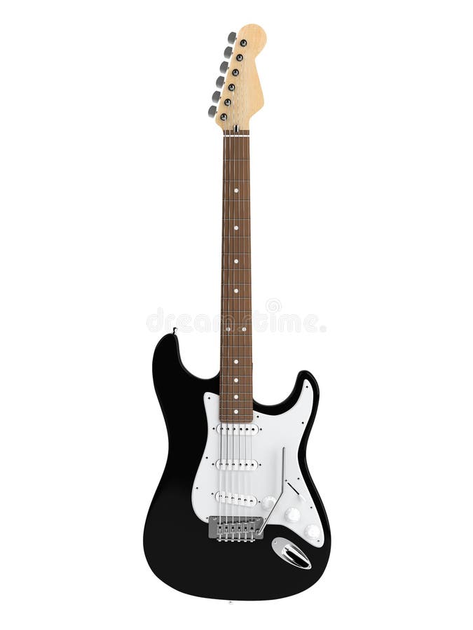 Black electric guitar