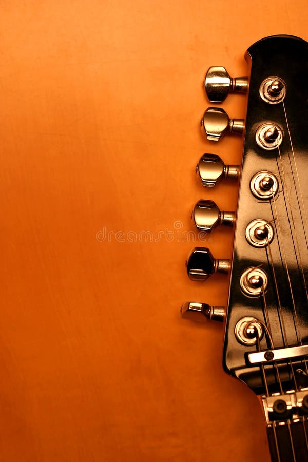 Black electric guitar - serie (Detail) royalty free stock photos
