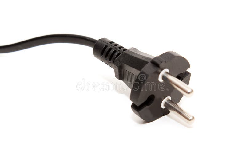 Black electrical plug stock photography
