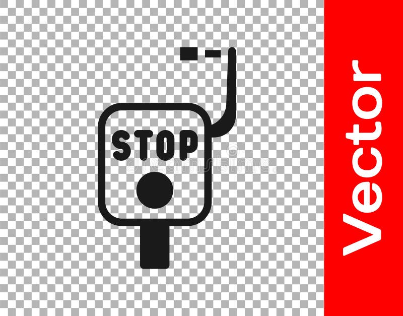 Black Emergency Brake Icon Isolated On White Background. Vector Stock