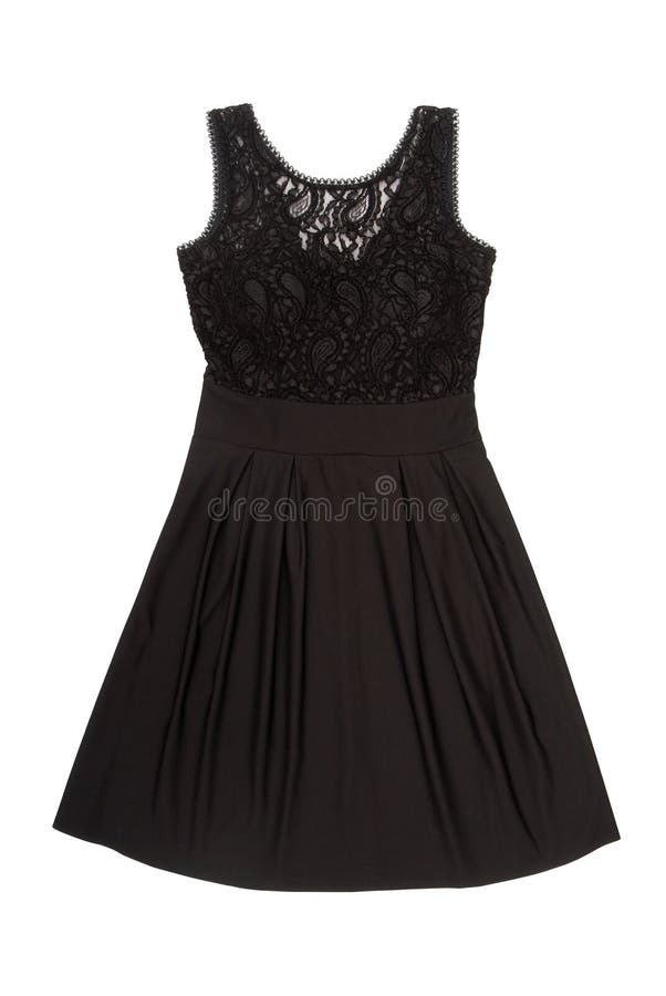 Black evening dress is on white. Single mini stock images, royalty-free photos and pictures