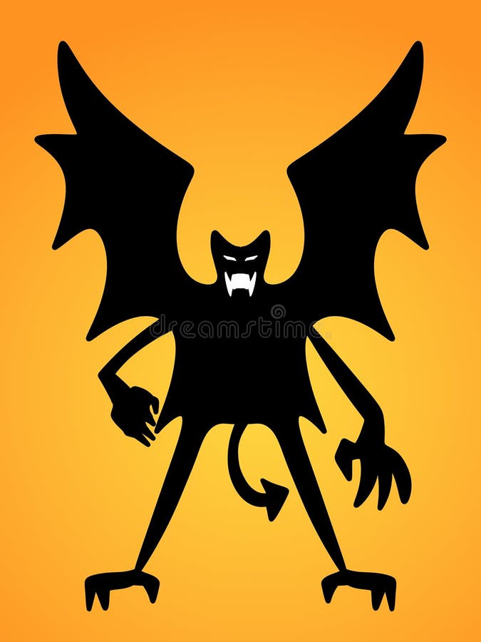 Black Evil Shape on Color Background Stock Illustration Illustration