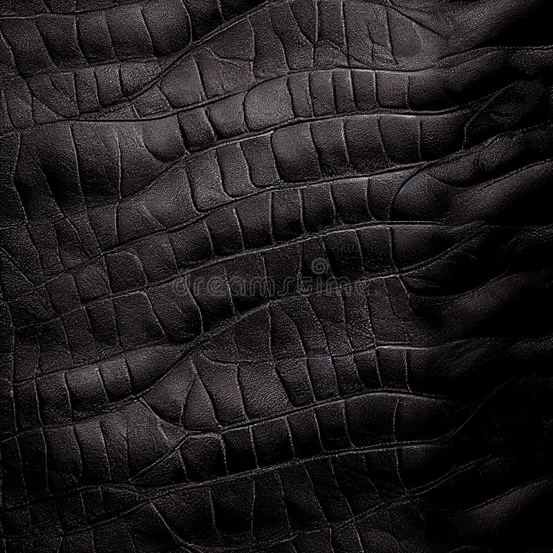 Black Expensive Genuine Premium Leather AI Generated Image Stock