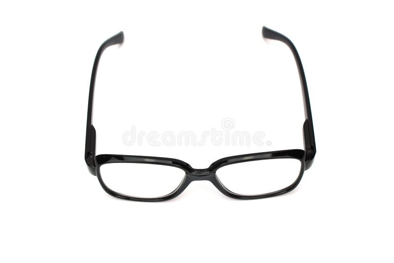Black Eye Glasses Isolated on White Background Stock Image - Image of ...