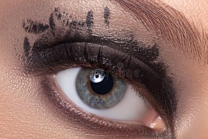 Black eye makeup. stock photo. Image of make, creative - 59348924