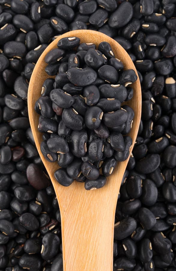 Black Eyed Peas Beans in the Wood Background Stock Image Image of