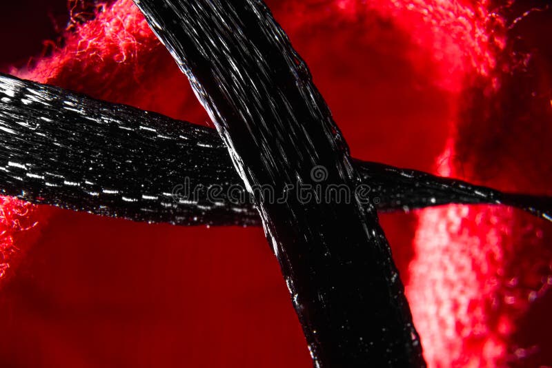 Red Fabric Tape Rolled into an Elongated Strip Isolated on White Stock Photo Image of greeting