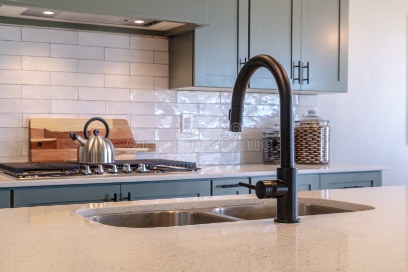 kitchen island sink and faucet