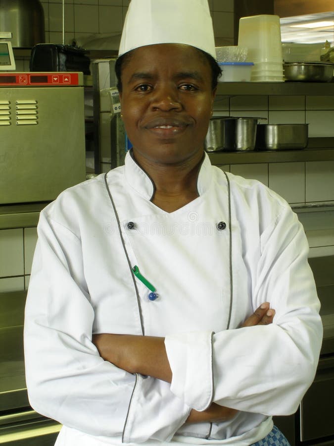 Black female chef stock image. Image of african, work, kitchen - 960819