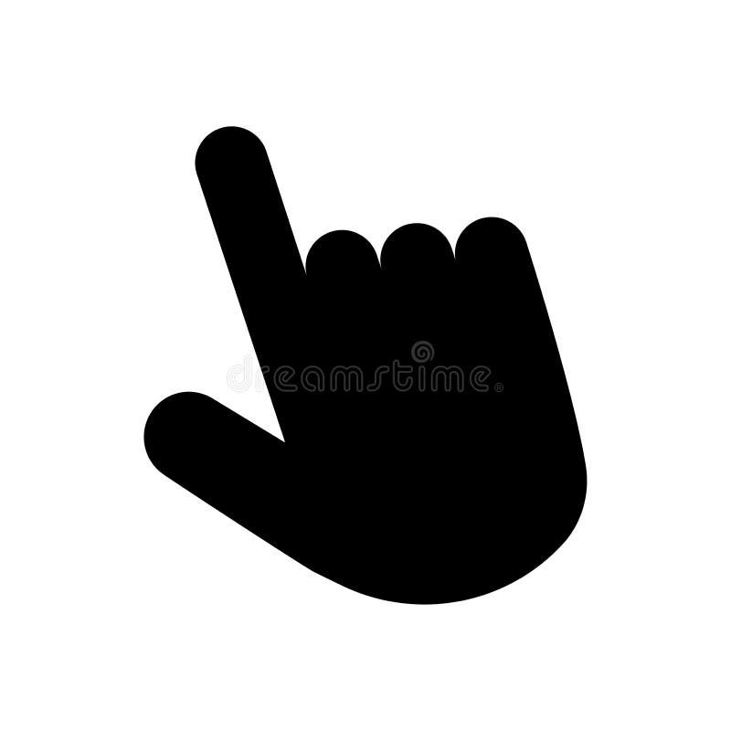 Black Finger Cursor. Computer Mouse. Arrow Pointer, Mouse Cursor