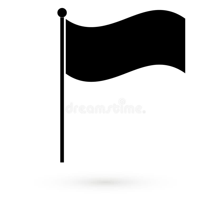 Black flag icon. Raster stock illustration. Illustration of note 45781865