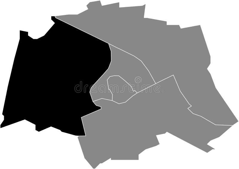 Locator map of the WEST DISTRICT, GRONINGEN stock illustration