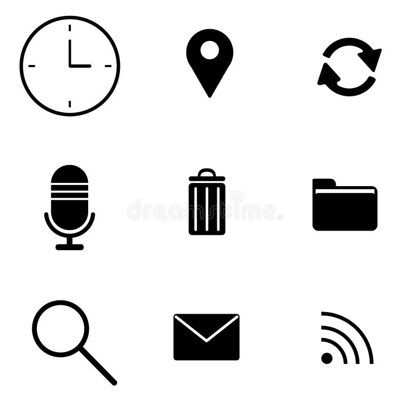 Black flat internet icon vector illustration