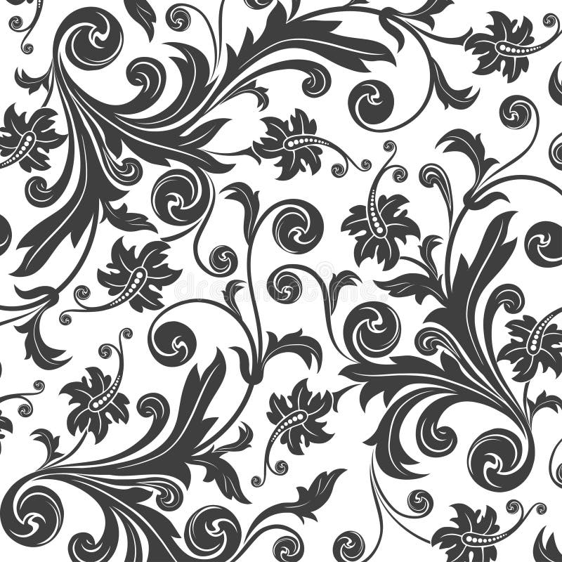 Abstract Floral 3d Seamless Pattern Stock Vector - Illustration of