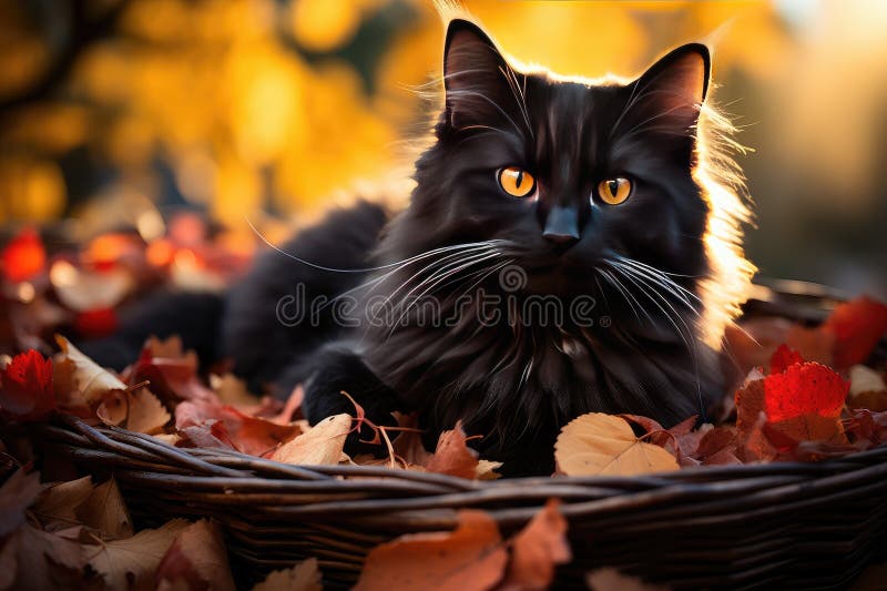 Scaredy Cats // 8 X 10 PRINT // Cute Black Kittens // Autumn 