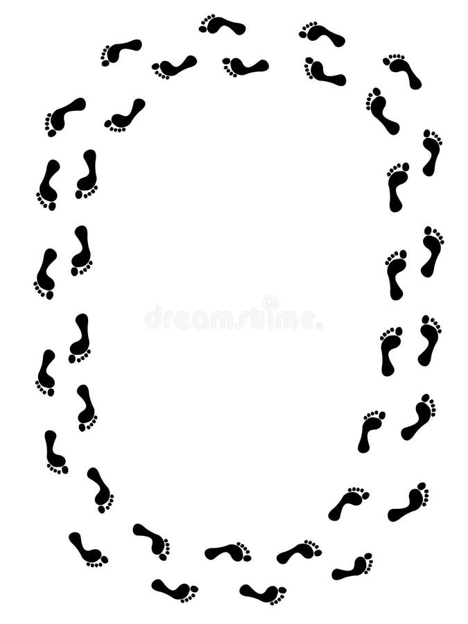 Black footprint royalty free illustration Black footprint royalty free illustration