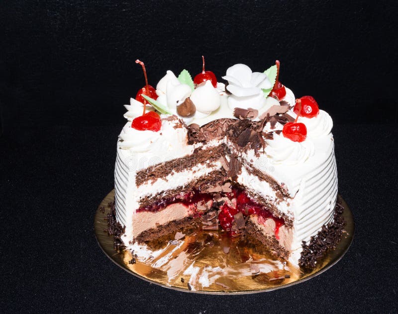 Black Forest cake. stock photo. Image of forest, celebrate 87622786