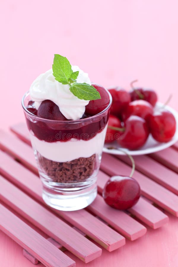 Black forest cherry dessert