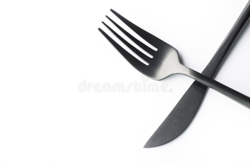 Black Fork and Knife Isolated Stock Photo Image of black, sign 98029058