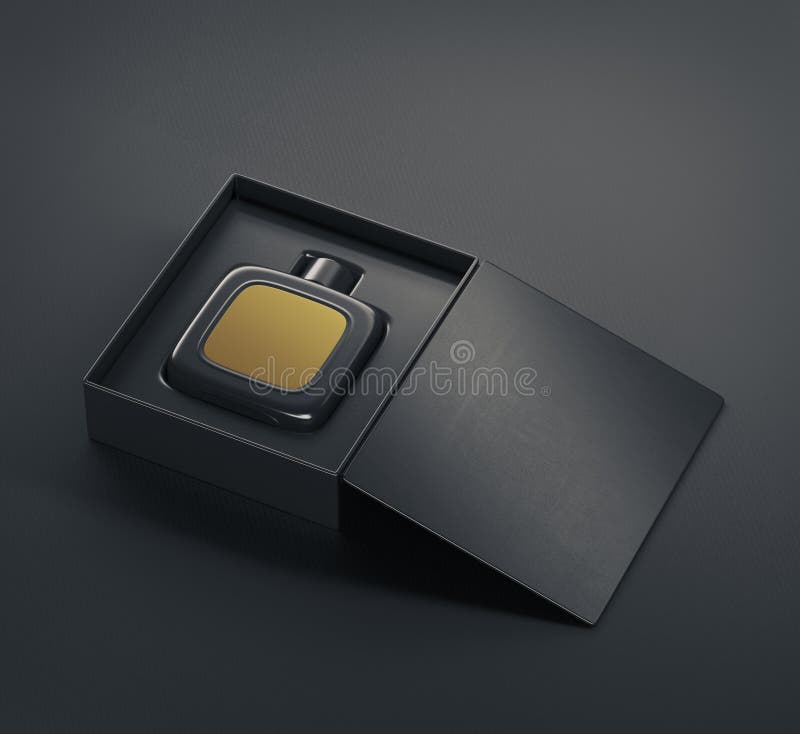 Download Black Fragrance Perfume Bottle Mockup Stock Illustration - Illustration of freshness, product ...