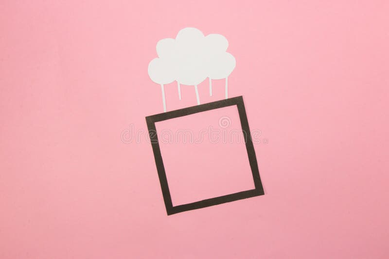 Black Frame As Copy Space Connected To the Cloud, Loading Information